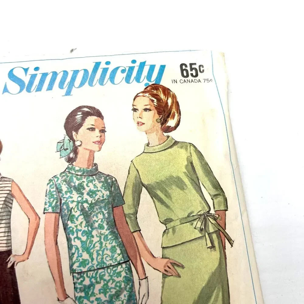 Simplicity Vintage 1960's Pattern #7164 Misses Jiffy‎ 2 Piece Dress